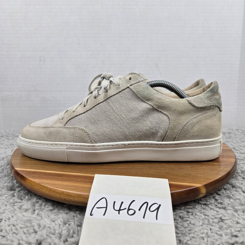 SuitSupply Mens 42 Trainer Gray Canvas Leather Casual Lace Up Lifestyle Sneaker